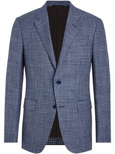 Ermenegildo Zegna однобортный пиджак в клетку