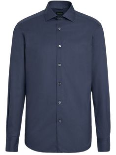 Ermenegildo Zegna рубашка с косым воротником