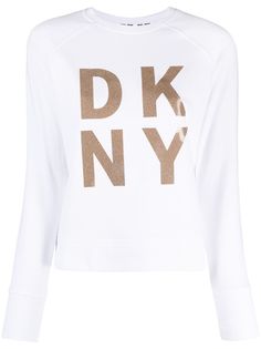 DKNY толстовка с логотипом с блестками