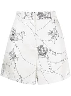 Emilio Pucci шорты с принтом Scorci Fiorentini