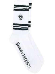 Alexander McQueen трикотажные носки с вышивкой Skull