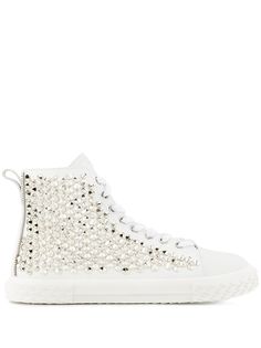 Giuseppe Zanotti высокие кеды с заклепками-шипами