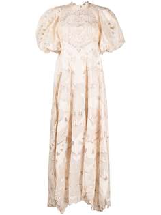 Zimmermann платье макси Lovestruck с вышивкой