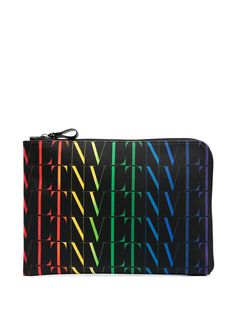 Valentino Garavani клатч на молнии с логотипом VLTN