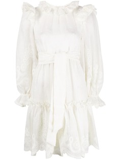 Zimmermann платье Lovestruck Rope с оборками