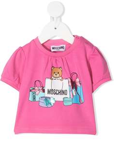 Moschino Kids футболка Teddy Gift с логотипом