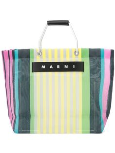 Marni Market сумка-тоут в полоску с логотипом