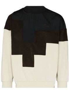 Li-Ning Patchwork crew-neck sweatshirt