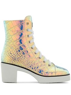 Giuseppe Zanotti ботинки Nidir с тиснением под кожу крокодила
