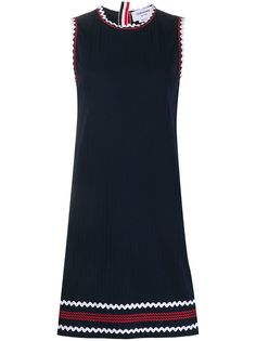 Thom Browne платье-трапеция с узором зигзаг