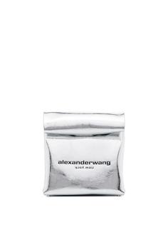 Alexander Wang silver Lunch patent leather clutch bag