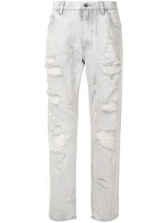 Dolce & Gabbana прямые джинсы с эффектом потертости