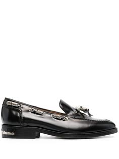 Toga Virilis eyelet-embellished leather loafers