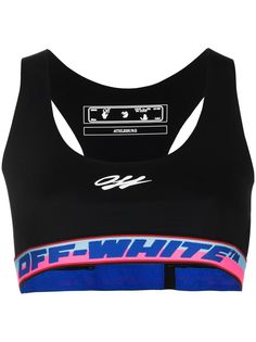 Off-White logo-tape cropped top