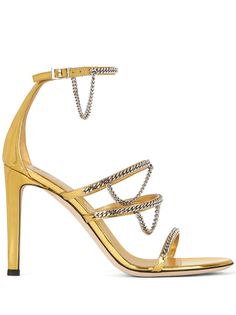 Giuseppe Zanotti босоножки с эффектом металлик