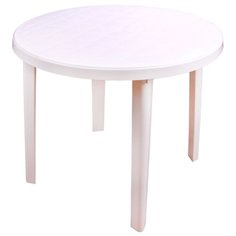 Стол обеденный садовый Альтернатива круглый, белый Alternativa