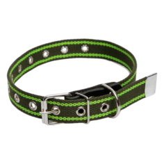 Ошейник Пижон щенячий однослойный (5217324), 57 см хаки/зеленый