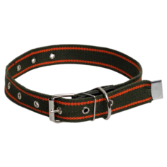 Ошейник Пижон щенячий однослойный (5217326), 67 см хаки/оранжевый