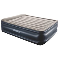 Надувная кровать Bestway Tritech Queen Built-in AC Pump 67614 серый/синий