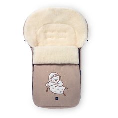 Конверт-мешок Womar S77 Exlusive Bear melange fabric в коляску 95 см бежевый