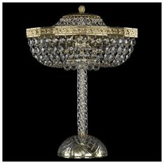 Настольная лампа Bohemia Ivele Crystal 19283L4/35IV G, 80 Вт