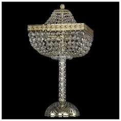 Настольная лампа Bohemia Ivele Crystal 19282L4/H/25IV G, 160 Вт