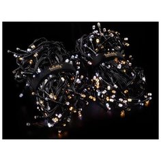 Гирлянда twinkly нить Cluster 600 см, 400 ламп, теплый белый/холодный белый/черный провод