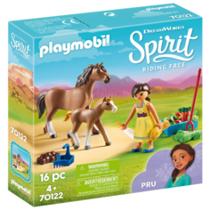 Набор с элементами конструктора Playmobil Spirit Riding Free 70122 Пру с лошадью и жеребенком