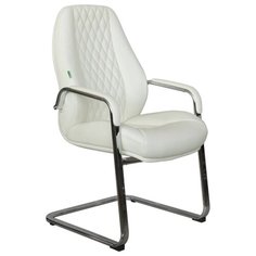 Стул Рива Chair F 385, металл/натуральная кожа, металл, цвет: белый/хром Riva