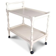 Столик сервировочный Мебелик Бридж, ДхШ: 70 х 42 см, слоновая кость