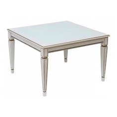 Столик журнальный Мебелик Васко В 80С, ДхШ: 80 х 80 см, белый ясень/золото