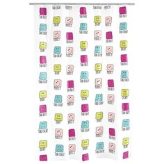 Штора для ванной RIDDER Enjoy 180х200 белый/фиолетовый/голубой