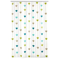 Штора для ванной RIDDER Lilla 180х200 белый/зеленый/голубой