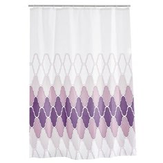 Штора для ванной RIDDER Boho 180х200 белый/фиолетовый