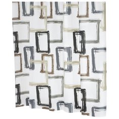 Штора для ванной RIDDER Pattern 180х200 бежевый/коричневый