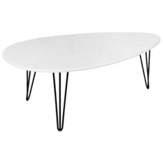 Столик журнальный Мебелик Шеффилд, ДхШ: 120 х 70 см, белый бетон