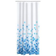 Штора для ванной RIDDER Cubes 180х200 белый/синий/голубой