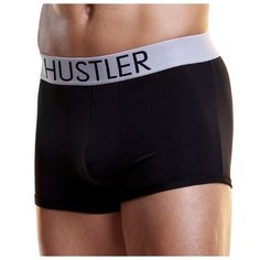 Hustler Трусы Боксеры на широкой резинке с профилированным гульфиком, размер XL, черный
