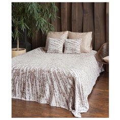 Покрывало Luxberry Tiramisu, 220 х 240 см, молочный/кофейный