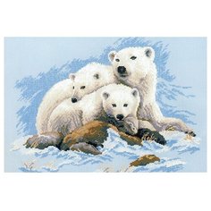 Риолис Набор для вышивания Белые медведи 60 х 40 см (1033)