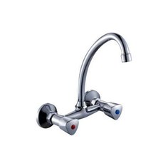 Смеситель для кухни (мойки) Rossinka Silvermix M02-73, хром двухрычажный