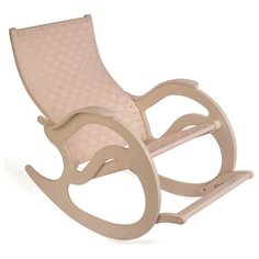 Кресло-качалка Мебелик Тенария 2 размер: 95х56 см, обивка: ткань, цвет: слоновая кость/светло-розовый