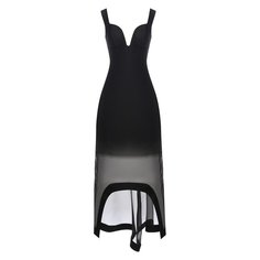 Платье из шерсти и шелка Alexander McQueen