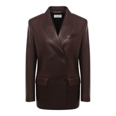 Кожаный жакет Saint Laurent