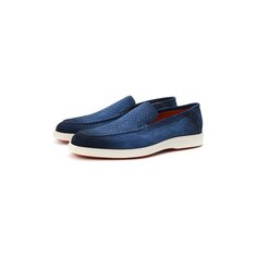 Замшевые лоферы Santoni