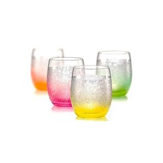 Набор стаканов для виски Crystal Bohemia Сlub neon из 4 фужеров 300 мл