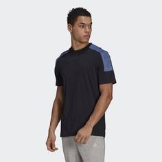 Футболка Essentials Logo Colorblock adidas Athletics