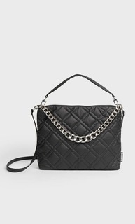 Stradivarius Стеганая Сумка С Цепочкой Женская Коллекция Черный 103