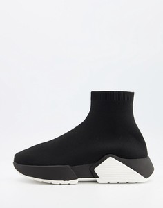 Черные кроссовки с эффектом носков ASOS DESIGN Della-Черный цвет