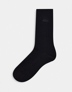 Черные однотонные носки Lacoste-Черный цвет